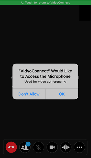 MyLVHN App ExpressCARE Video Visit - VidyoConnect Microphone Access