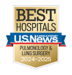 U.S. News & World Report ranks Lehigh Valley Hospital 40th in the country for pulmonology and lung surgery. 