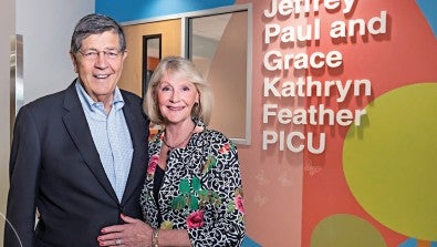 The Jeffrey Paul and Grace Kathryn Feather Pediatric Intensive Care Unit will continue to provide leading-edge care to infants and children