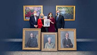 Portraits of Leonard Parker Pool, Dorothy Rider Pool and Carl Anderson donated to LVHN 