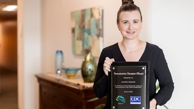 The Association of Immunization Managers recognizes Lauren Grantz with Immunization Champion award