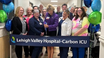 The LVH–Carbon team cut the ribbon on a new intensive care unit and an expanded medical-surgical unit, part of a $12 million project to enhance inpatient and outpatient services.