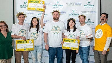 Medical students in the SELECT (Scholarly Excellence, Leadership Experiences, Collaborative Training) program with Lehigh Valley Health Network (LVHN)/University of South Florida (USF) Health Morsani College of Medicine participated in the annual Match Day.