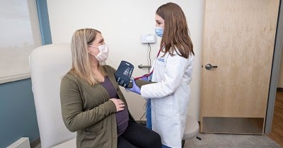 Blood pressure being taken at the Health Center at Pennsburg