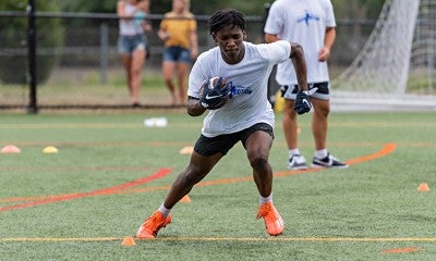 Washington Commanders wide receiver Jahan Dotson hosted a football clinic July 16, 2022, at Charles Chrin Community Center. Former teammates from Penn State joined Dotson for the clinic, including Sean Clifford, Nick Dawkins and Jake Wilson.