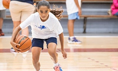 Former Impact Athlete and current Atlanta Hawk Tyrese Martin partnered with Lehigh Valley Orthopedic Institute Aug. 19, 2022, to host a basketball clinic at Muhlenberg College.