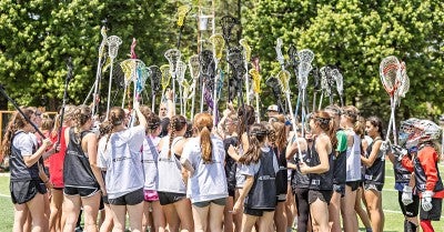 Lacrosse clinic at the East Penn School District Stadium