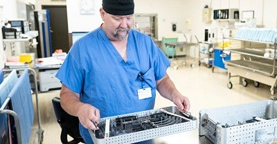 Raymond Flyte, a Sterile Processing Technician at LVH–Muhlenberg