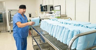 Raymond Flyte, a Sterile Processing Technician at LVH–Muhlenberg