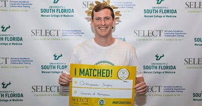 Medical students in the SELECT (Scholarly Excellence, Leadership Experiences, Collaborative Training) program with Lehigh Valley Health Network (LVHN)/University of South Florida (USF) Health Morsani College of Medicine participated in the annual Match Day.