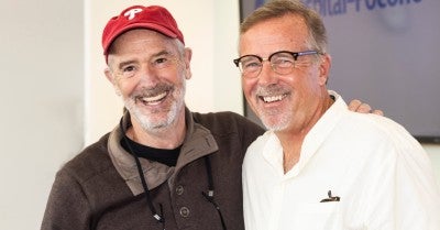 It was reunion day for Steve Bomberger, 67, a volunteer ski ranger at Camelback and those who had a hand in saving his life 