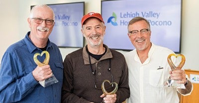 It was reunion day for Steve Bomberger, 67, a volunteer ski ranger at Camelback and those who had a hand in saving his life 