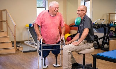 Albert Hepler began his journey back to increased mobility, in inpatient rehabilitation at Lehigh Valley Hospital–Cedar Crest. 