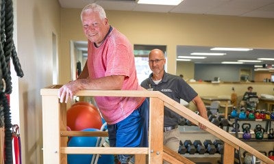 Albert Hepler began his journey back to increased mobility, in inpatient rehabilitation at Lehigh Valley Hospital–Cedar Crest. 