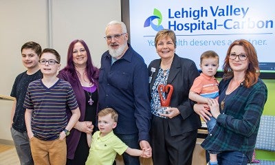 Tim Teel reunites with his life-saving care team at Lehigh Valley Hospital–Carbon