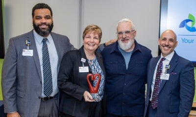 Tim Teel reunites with his life-saving care team at Lehigh Valley Hospital–Carbon