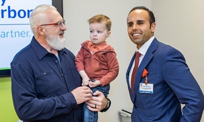 Tim Teel reunites with his life-saving care team at Lehigh Valley Hospital–Carbon