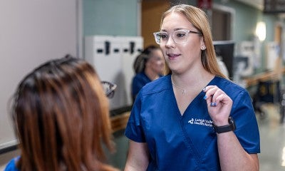 Amy and Dina Ambrose are twins who work at LVHN