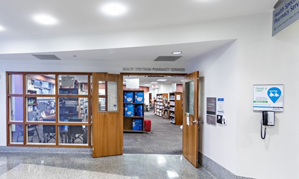 Lehigh Valley Pharmacy Services at Lehigh Valley Hospital–Cedar Crest, located on the first floor of Jaindl Family Pavilion