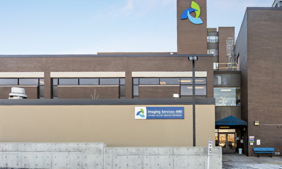 MRI entrance is accessed from the lower parking lot at Lehigh Valley Hospital–Hazleton. For all other imaging needs, please enter through main hospital entrance