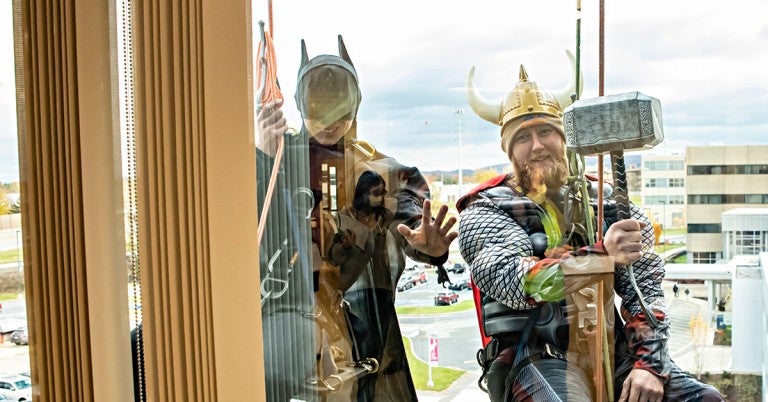 LVHN Superhero window washers