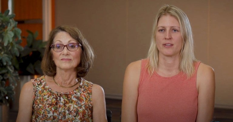 Christy Merrell, RN, and Debbie Stupak, a retired nurse, say they feel less stressed after their eight-week MBSR experience.