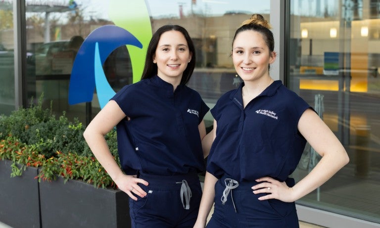 Cailyn and Kylie Smith, twins who work at LVHN